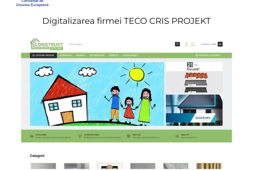 TECO CRIS PROJEKT S.R.L. anunta finalizarea proiectului „Digitalizarea firmei TECO CRIS PROJEKT”
